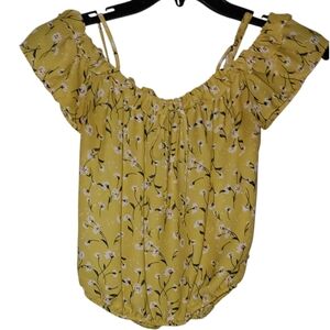 Sienna Sky Floral Cold Shoulder Blouse Small